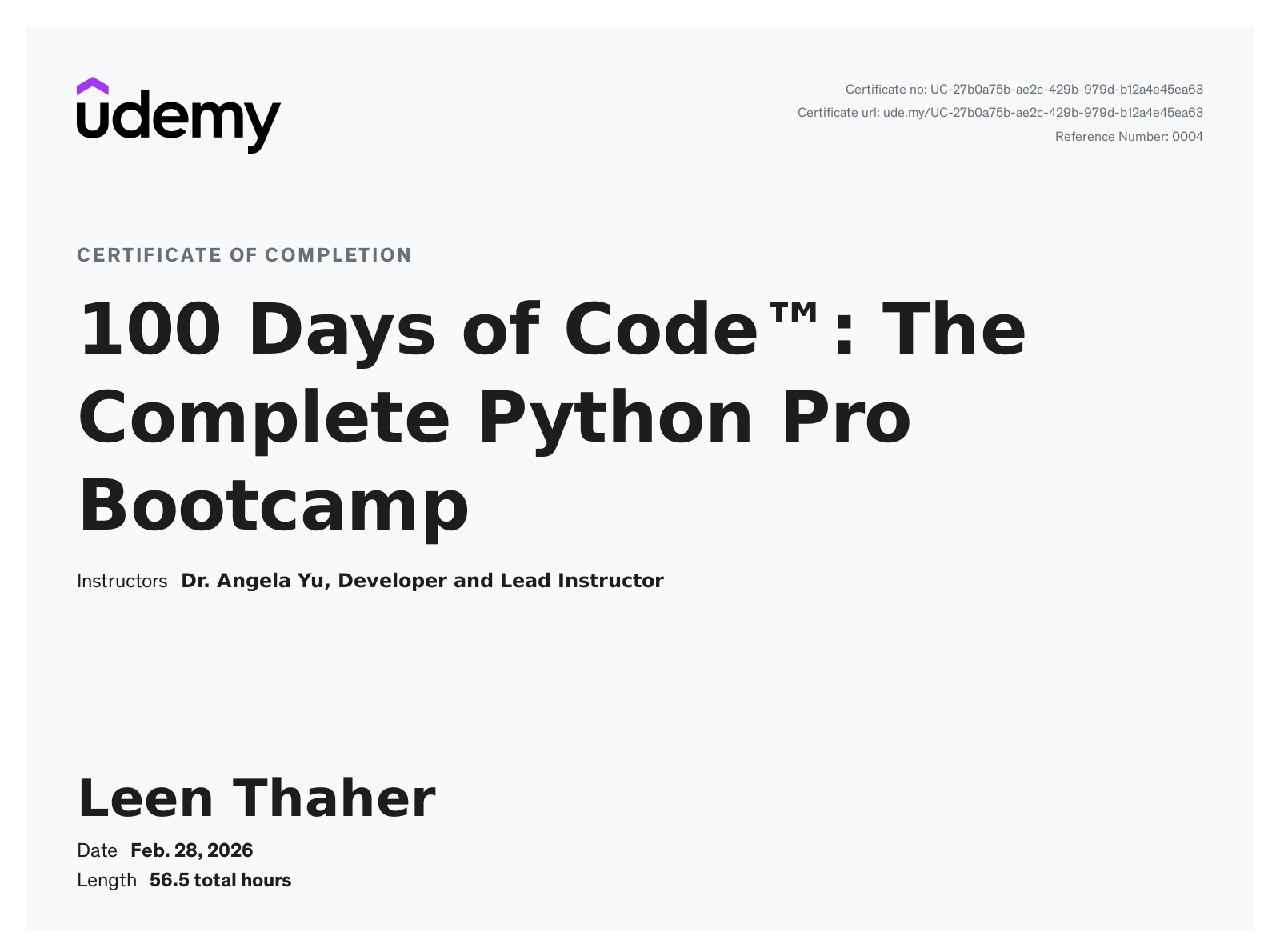 Python Certificate